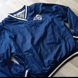 NFL retro Rams v-neck reversible pullover size XL